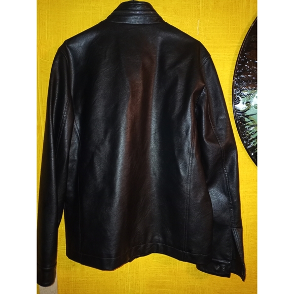 LEVI'S MEN TRUCKER FAUX LEATHER JACKET - Picture 6 of 12